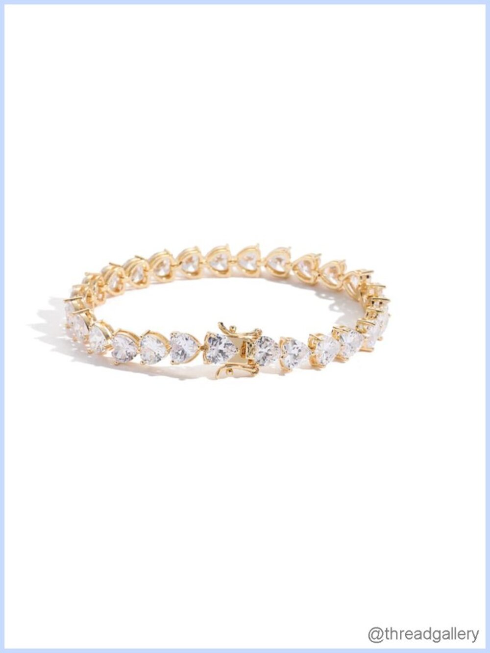 14K Gold Moissanite Tennis Bracelet Dainty Teardrop Chain Charm Jewelry Gift